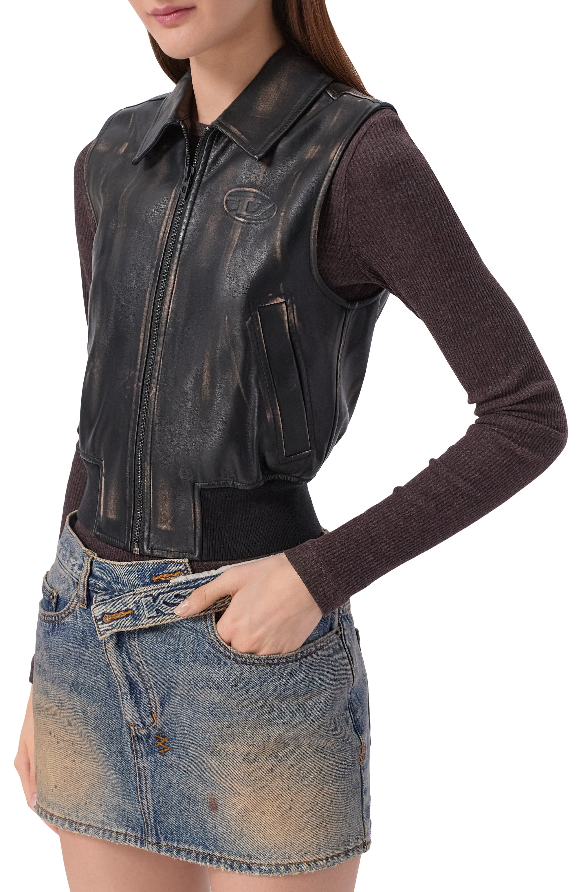 Жилет из экокожи DIESEL, арт. A20330/0ALBP, фото 3