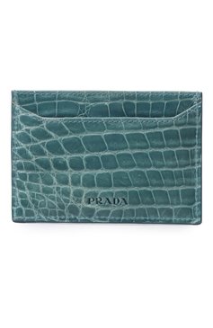 Кожаный футляр для кредитных карт из крокодила PRADA, арт. 1M0208-0Y7-F0215, фото 1