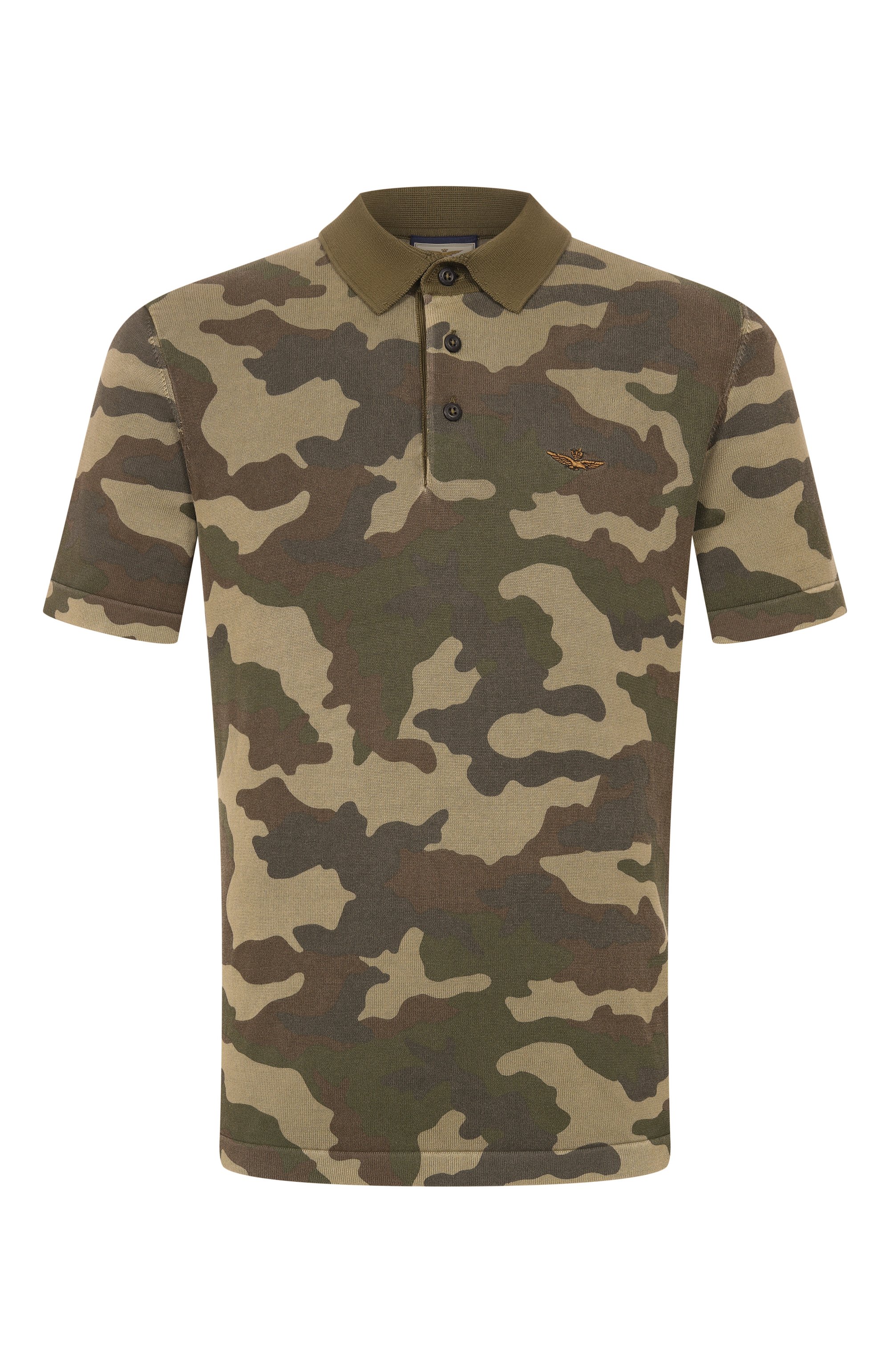 Хлопковое поло AERONAUTICA MILITARE хаки цвета по цене 21150 руб., арт. MA1622UL00932, фото 1 Хлопковое поло AERONAUTICA MILITARE, арт. MA1622UL00932, фото 1