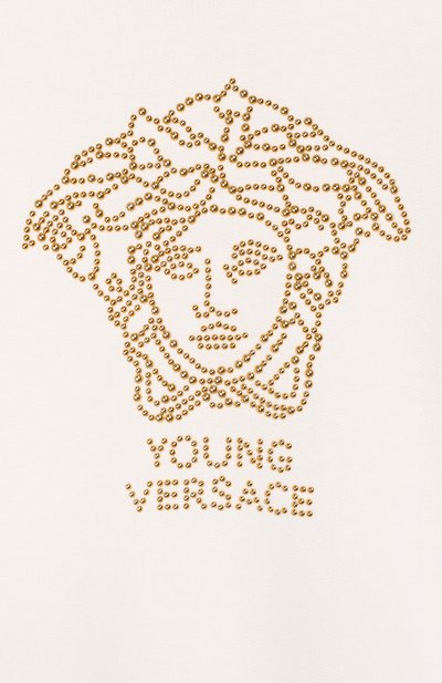 Хлопковое мини-платье со стразами VERSACE, арт. YVFAB424/YFE130/8A-S, фото 3