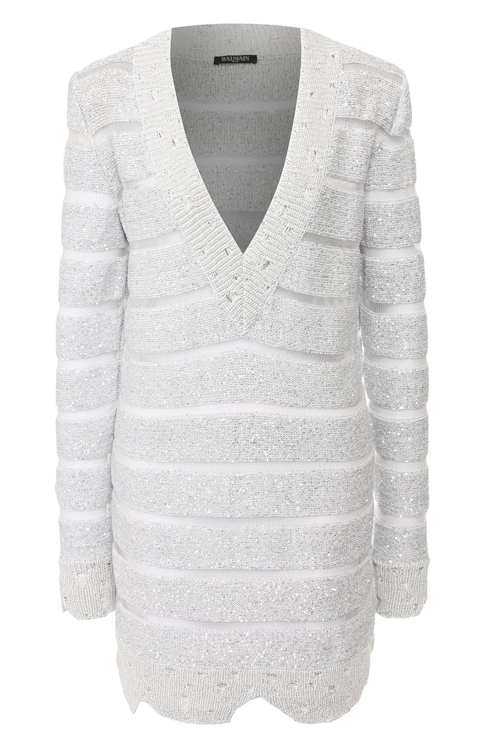 Платье BALMAIN белого цвета по цене 358000 руб., арт. RF06043/K349, фото 1 Платье BALMAIN, арт. RF06043/K349, фото 1