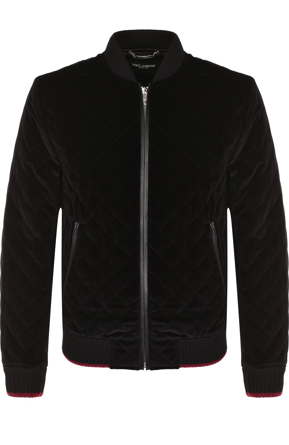 Хлопковый бомбер на молнии с контрастной отделкой DOLCE & GABBANA, арт. G9LN0T/FUVG7, фото 1