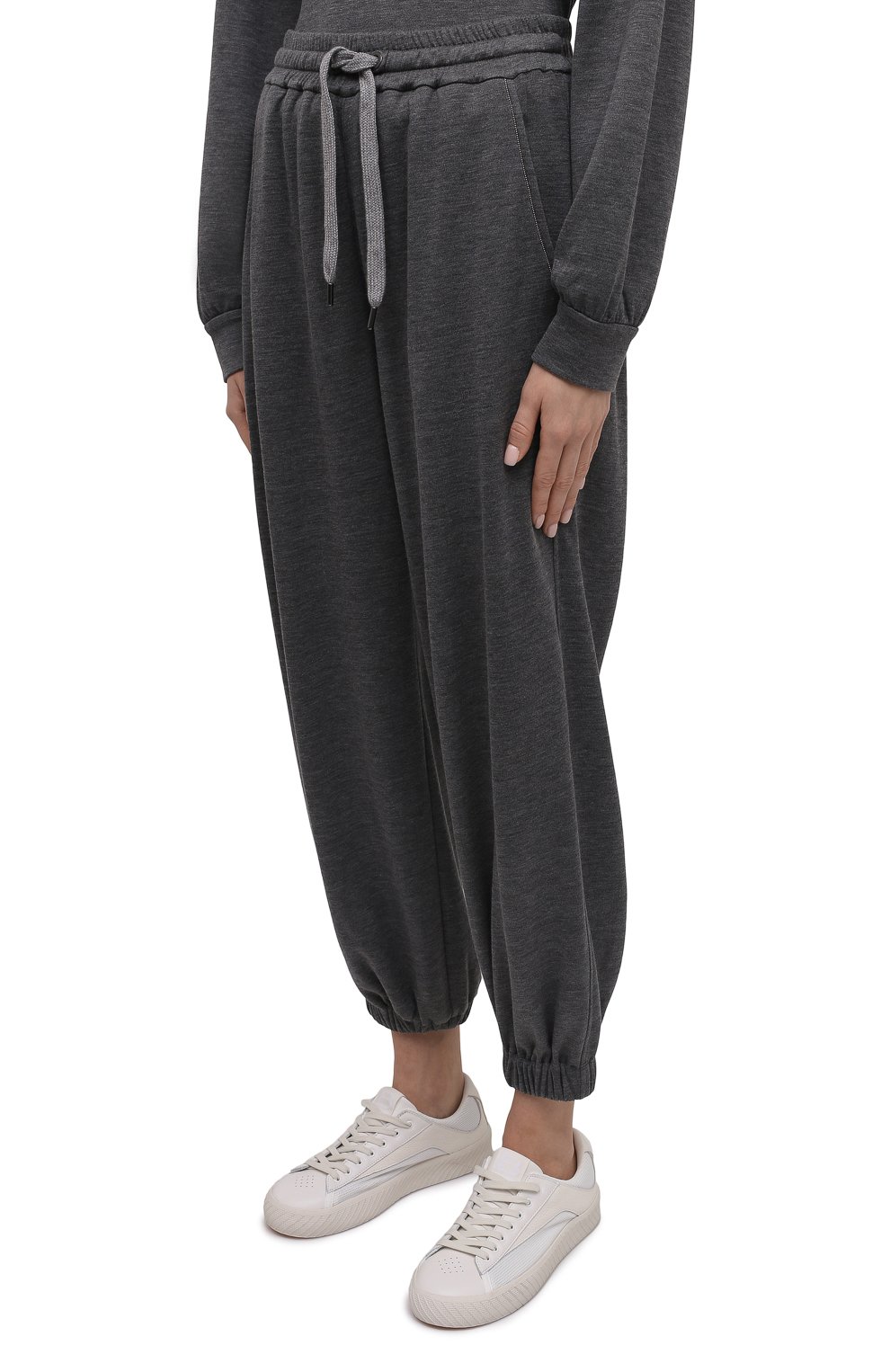 Джоггеры из хлопка и шелка BRUNELLO CUCINELLI, арт. MD828SS199, фото 3