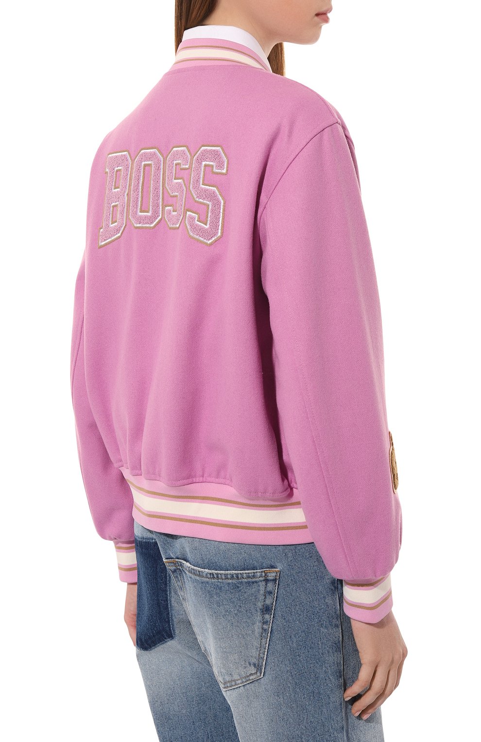 Бомбер BOSS розового цвета по цене 48600 руб., арт. 50483272, фото 4 Бомбер BOSS, арт. 50483272, фото 4