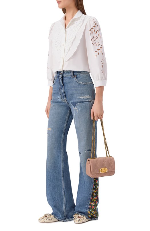 Хлопковая рубашка Valentino 8B3AB820/9VN Белый  8B3AB820/9VN Фото 2