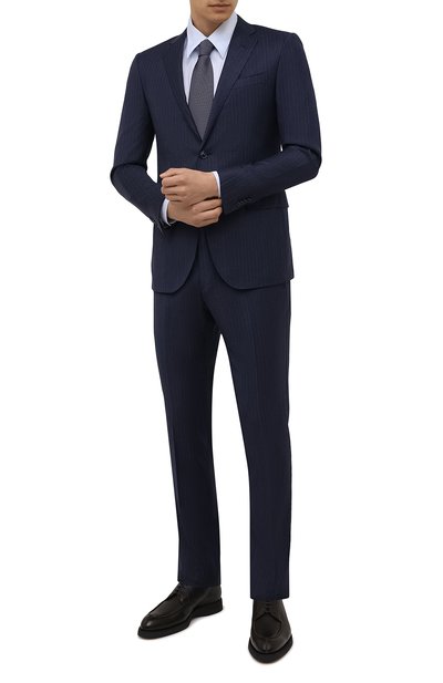 Хлопковая сорочка GIORGIO ARMANI светло-голубого цвета по цене 59500 руб., арт. 1WGCCZ70/TZ992, фото 2 Хлопковая сорочка GIORGIO ARMANI, арт. 1WGCCZ70/TZ992, фото 2