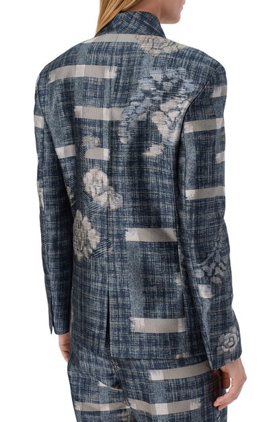 Жакет GIORGIO ARMANI синего цвета по цене 644500 руб., арт. GW003467/TE22828, фото 4 Жакет GIORGIO ARMANI, арт. GW003467/TE22828, фото 4