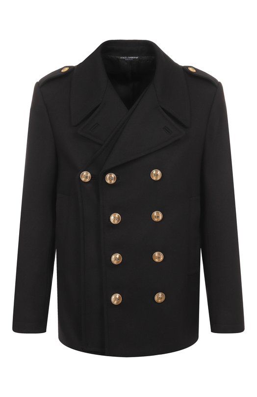 Шерстяное пальто Dolce & Gabbana G053DT/FU293 Чёрный G053DT/FU293