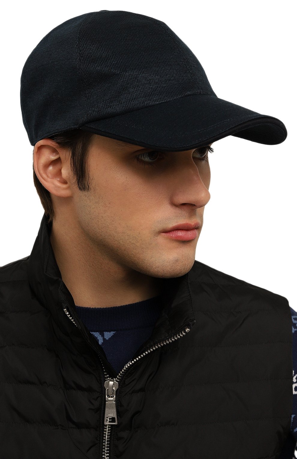 Бейсболка изо льна и хлопка CORTIGIANI, арт. 711007, фото 2