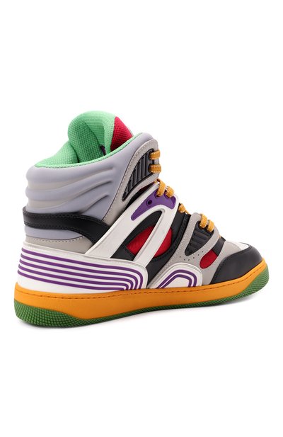Кеды basket GUCCI разноцветного цвета по цене 122400 руб., арт. 661303/2SH90, фото 4 Кеды basket GUCCI, арт. 661303/2SH90, фото 4