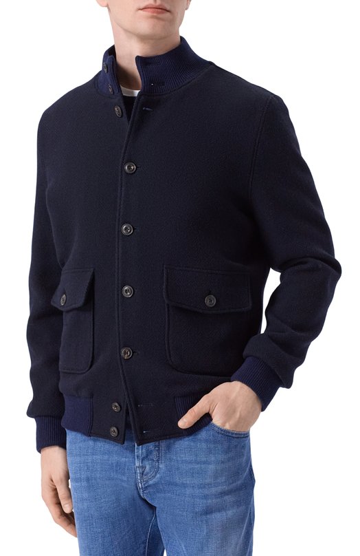 Шерстяной бомбер L.B.M. 1911 9377/55705 Синий  9377/55705 Фото 3