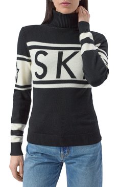 Женская шерстяная водолазка PERFECT MOMENT черного цвета, арт. W3000075/SCHILD SWEATER | Фото 3 (Материал внешний: Шерсть; Материал сплава: Проставлено; Рукава: Длинные; Драгоценные камни: Проставлено; Длина (для топов): Стандартные; Женское Кросс-КТ: Водолазка-одежда; Стили: Кэжуэл)