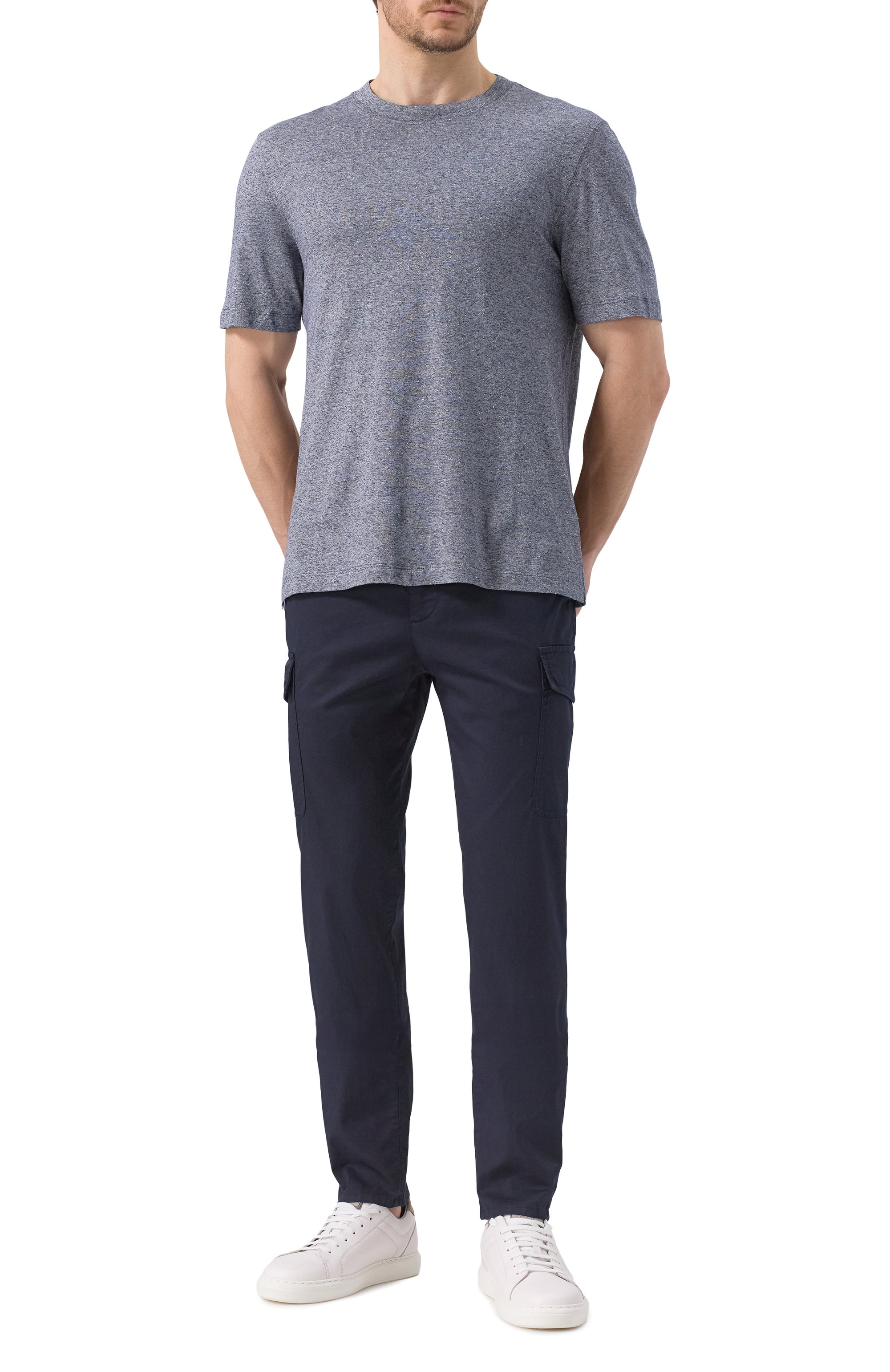 Футболка изо льна и хлопка BRUNELLO CUCINELLI, арт. MW8351308, фото 2