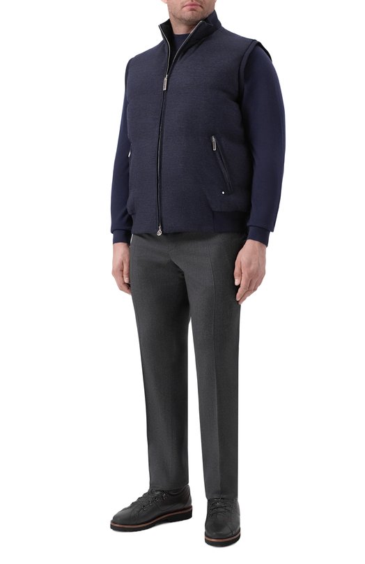 Шерстяной жилет Stefano Ricci MZJ5400310/W0008P/60-62 Синий  MZJ5400310/W0008P/60-62 Фото 2