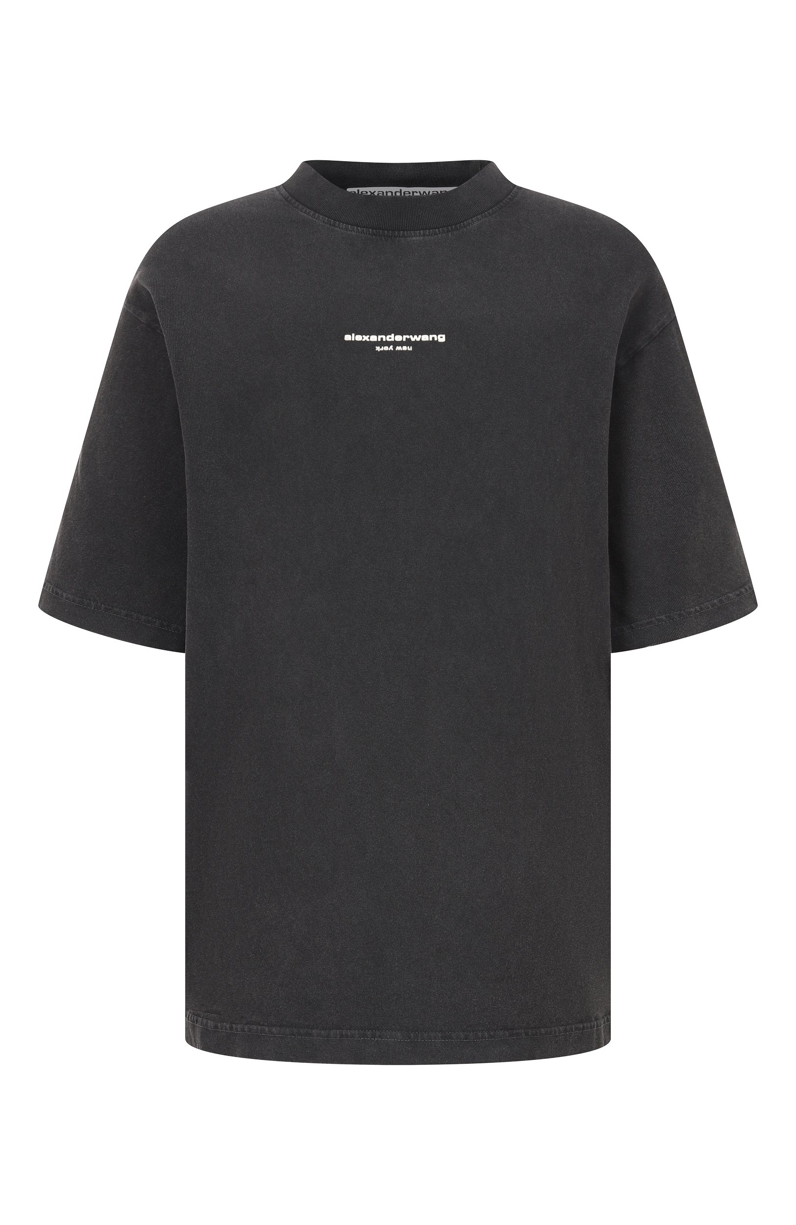 Хлопковая футболка ALEXANDER WANG черного цвета по цене 28550 руб., арт. UCC3261905, фото 1 Хлопковая футболка ALEXANDER WANG, арт. UCC3261905, фото 1