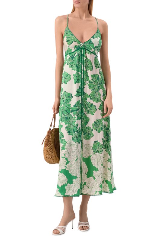 Платье из вискозы Poupette St Barth WDNS26LVSFNN Зелёный  WDNS26LVSFNN Фото 2