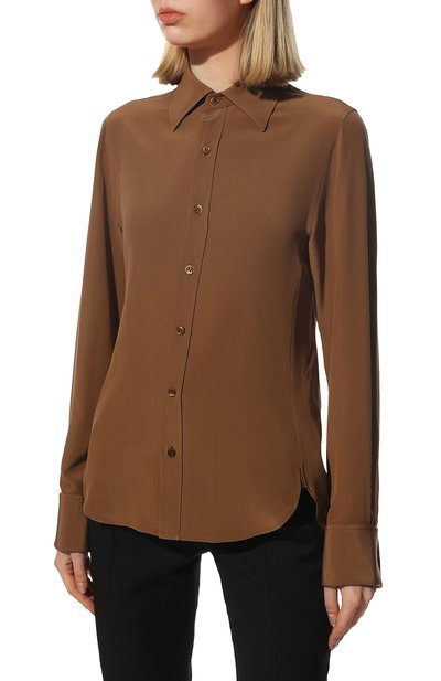 Шелковая рубашка SAINT LAURENT, арт. 690774/Y100W, фото 3