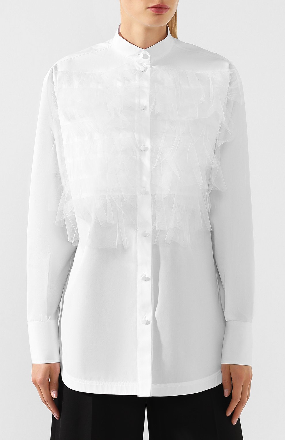 Рубашка с жабо VALENTINO, арт. RB0AB13K1M1, фото 3