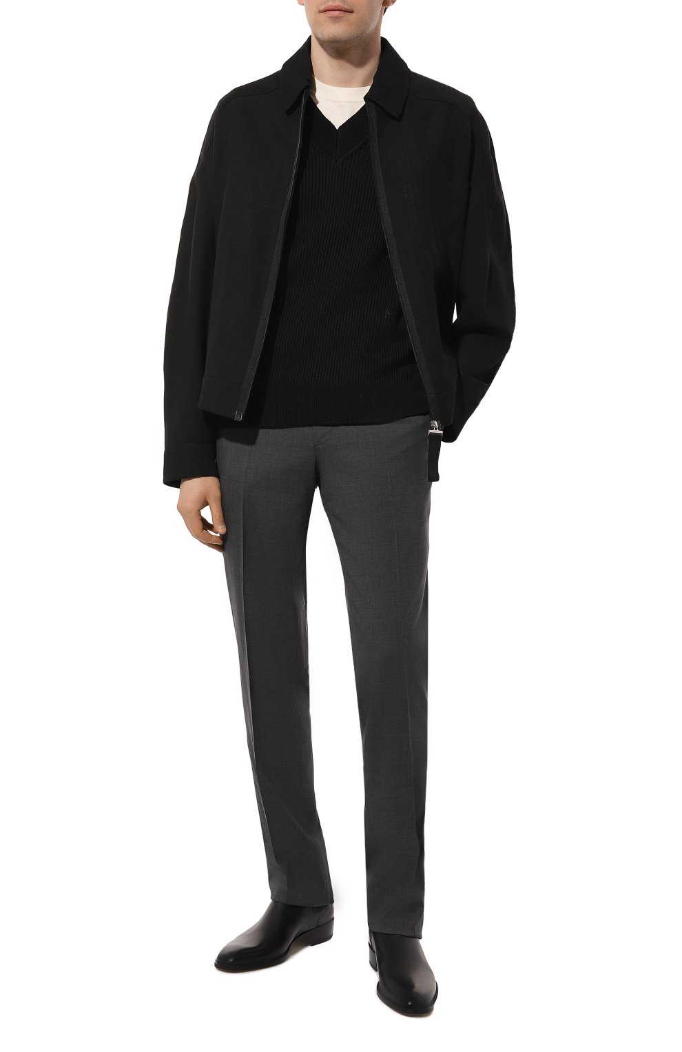 Шерстяные брюки STEFANO RICCI темно-серого цвета по цене 104500 руб., арт. M5T0220000/W501, фото 2 Шерстяные брюки STEFANO RICCI, арт. M5T0220000/W501, фото 2
