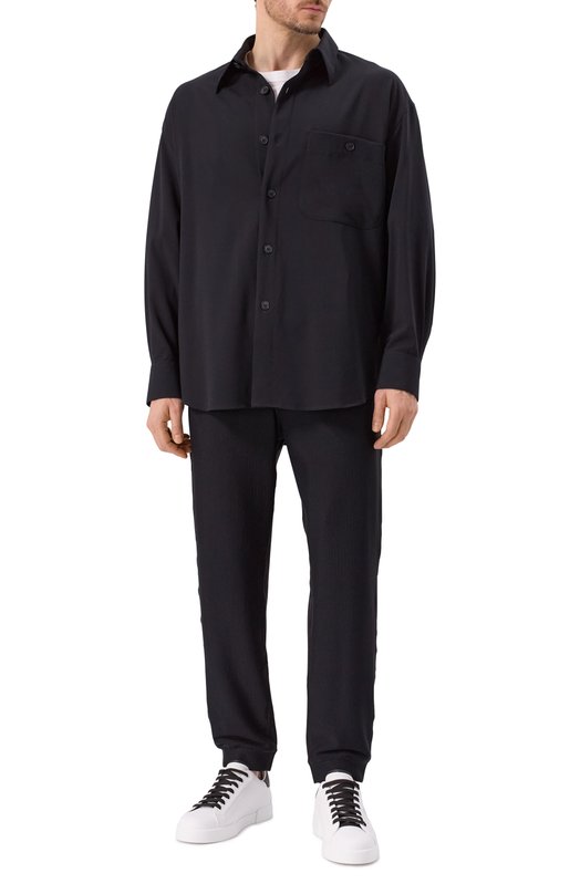 Шерстяная рубашка Giorgio Armani GM001429/TE10043 Синий  GM001429/TE10043 Фото 2