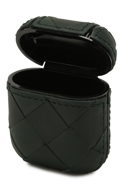 Кожаный чехол для airpods BOTTEGA VENETA зеленого цвета по цене 39950 руб., арт. 610263/VCPQ0, фото 3 Кожаный чехол для airpods BOTTEGA VENETA, арт. 610263/VCPQ0, фото 3