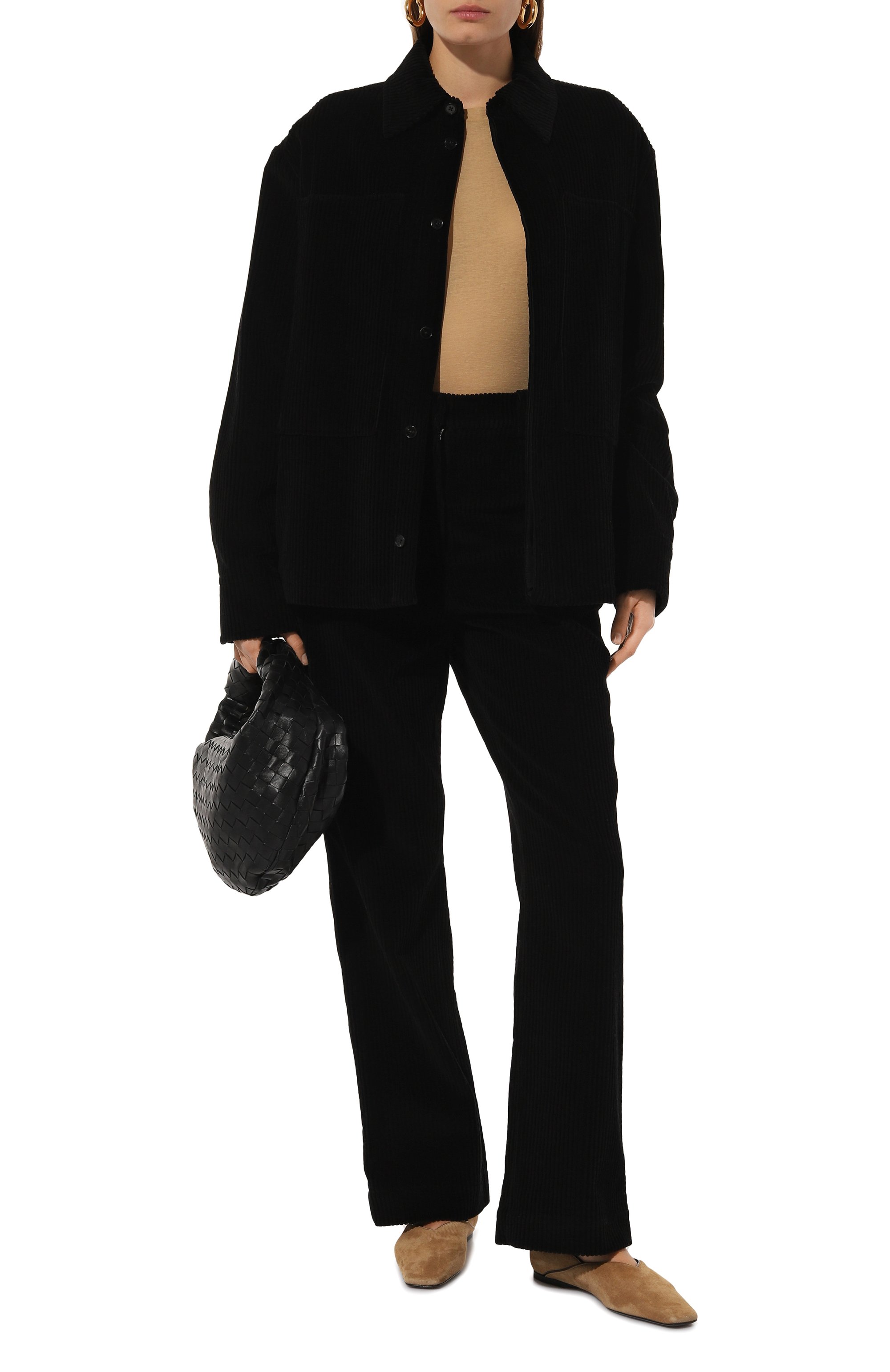 Вельветовая рубашка JIL SANDER черного цвета по цене 174500 руб., арт. J40DL0150-J45256, фото 2 Вельветовая рубашка JIL SANDER, арт. J40DL0150-J45256, фото 2