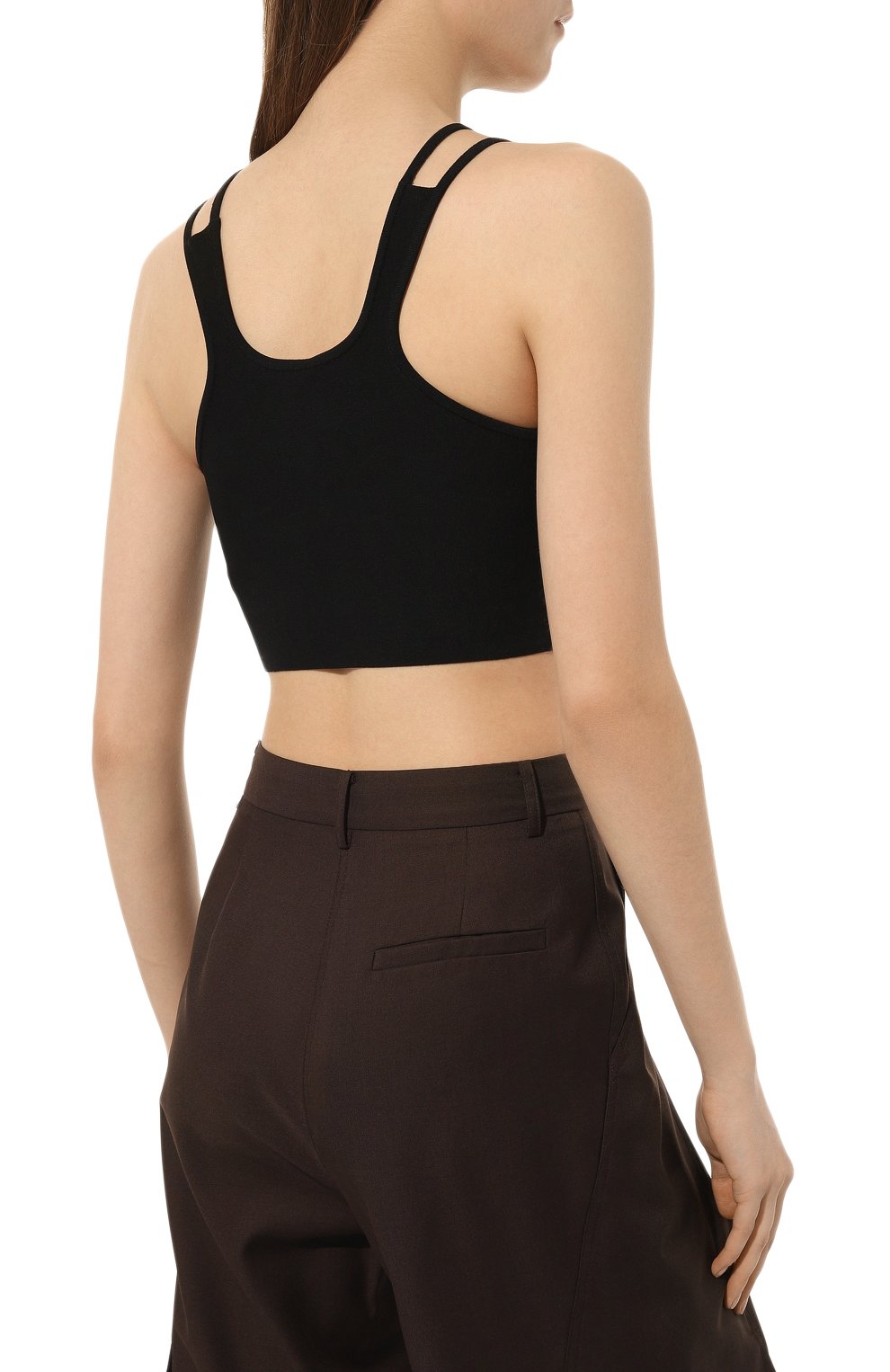 Топ из вискозы MRZ черного цвета по цене 37600 руб., арт. S23-0045, фото 4 Топ из вискозы MRZ, арт. S23-0045, фото 4