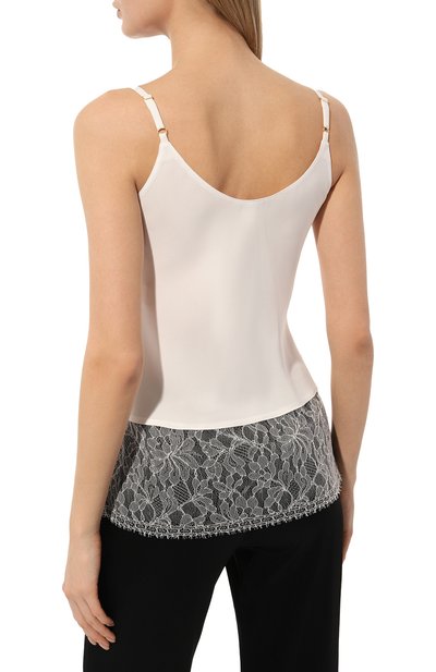 Шелковый топ CHAPURIN белого цвета по цене 38000 руб., арт. TP/19442/27878-м/SS23, фото 4 Шелковый топ CHAPURIN, арт. TP/19442/27878-м/SS23, фото 4