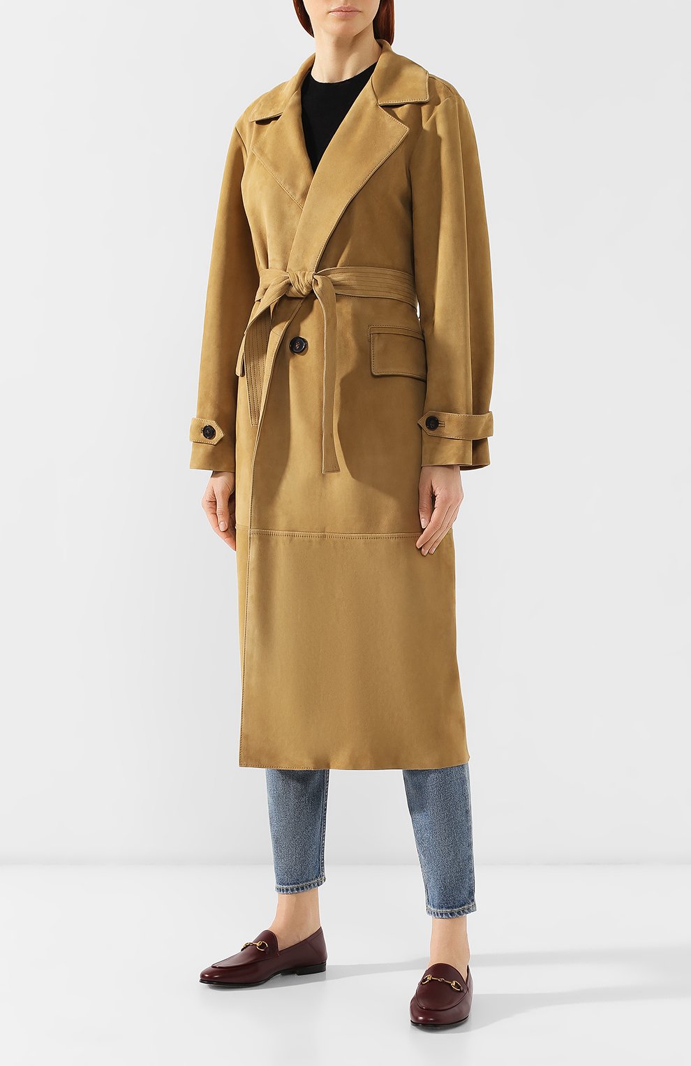 Кожаное пальто GOLDEN GOOSE DELUXE BRAND бежевого цвета по цене 183000 руб., арт. G34WP098.P1, фото 3 Кожаное пальто GOLDEN GOOSE DELUXE BRAND, арт. G34WP098.P1, фото 3