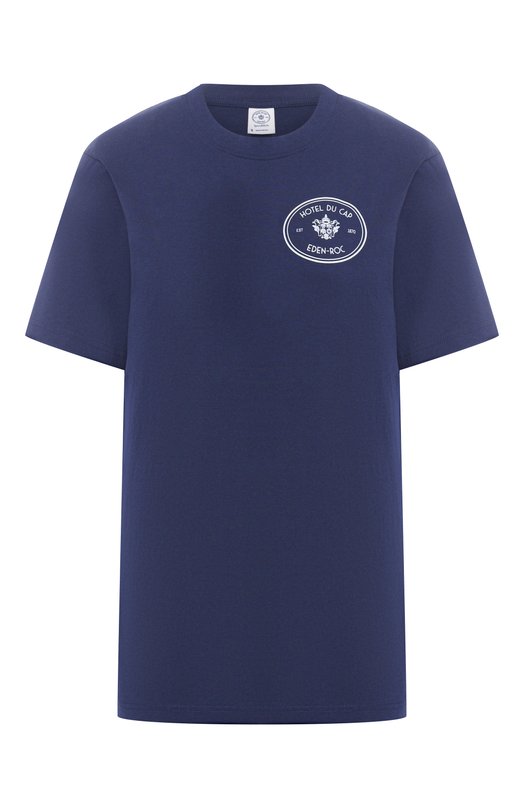 Хлопковая футболка Sporty and Rich T004360666BL106 Синий T004360666BL106