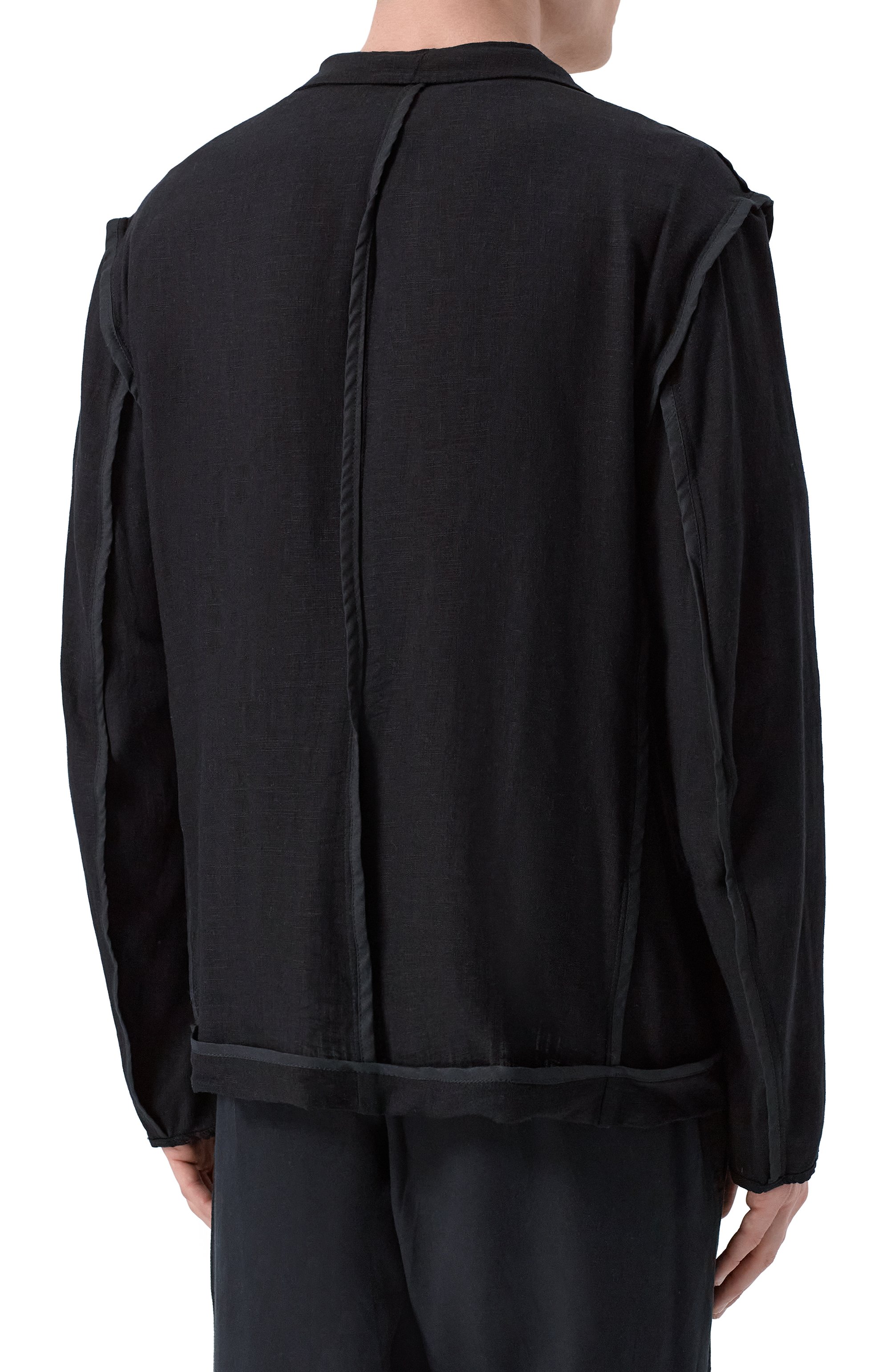 Двусторонний пиджак из вискозы и льна 139DEC, арт. SUT617-BK, фото 7