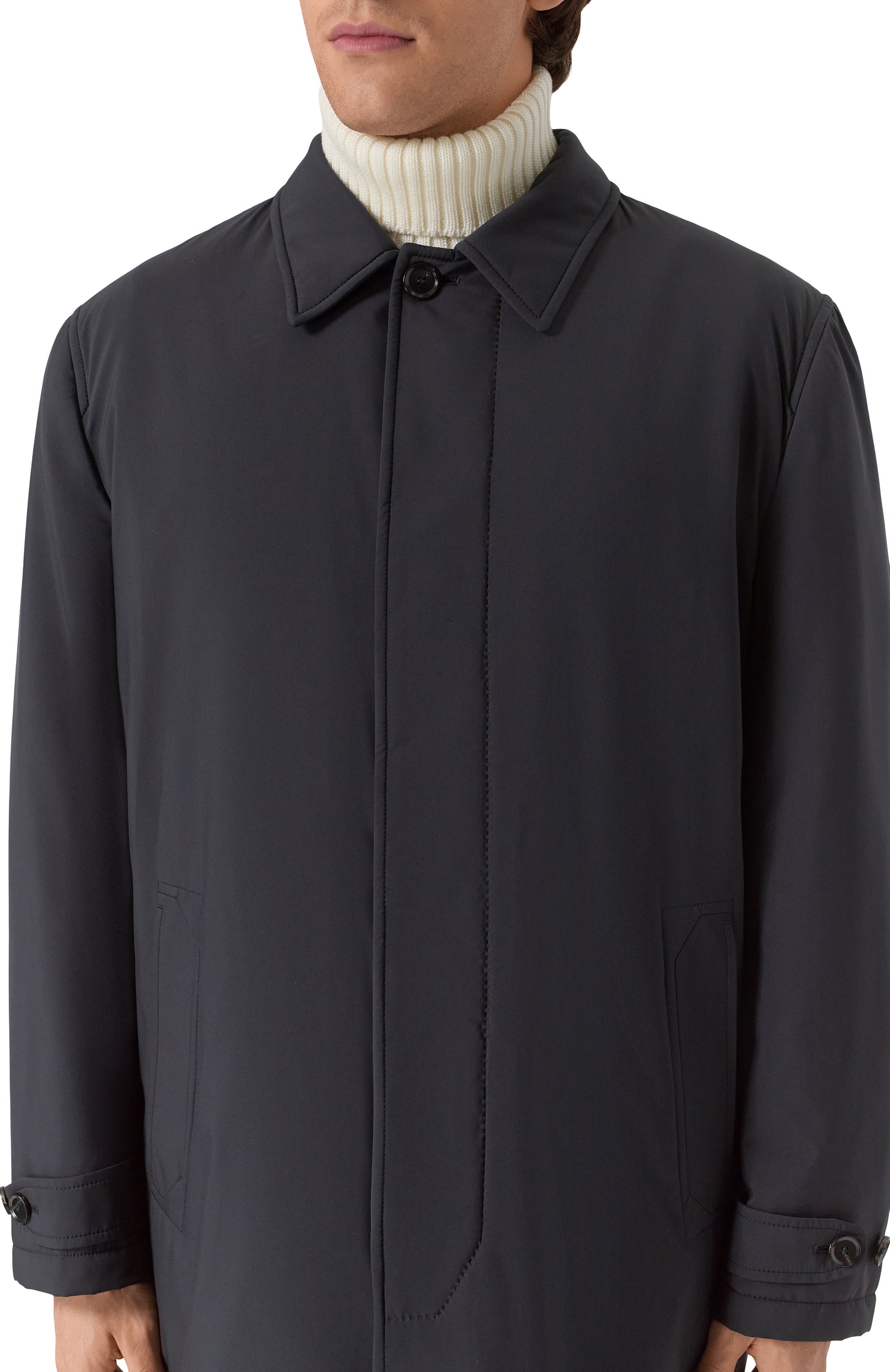 Плащ BRIONI темно-синего цвета по цене 330500 руб., арт. S0RE0LPA906, фото 5 Плащ BRIONI, арт. S0RE0LPA906, фото 5