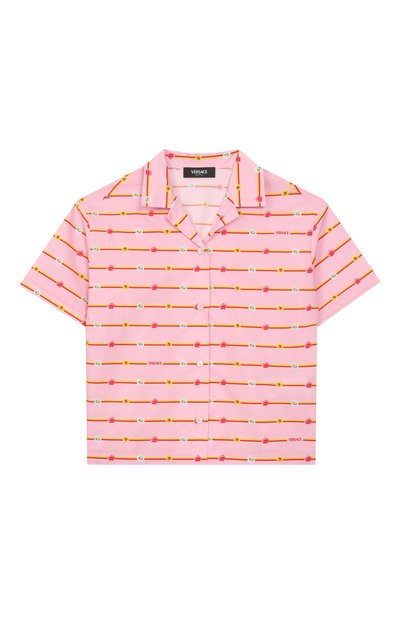 Хлопковая рубашка VERSACE, арт. 1019106/1A13149/8A-14A
