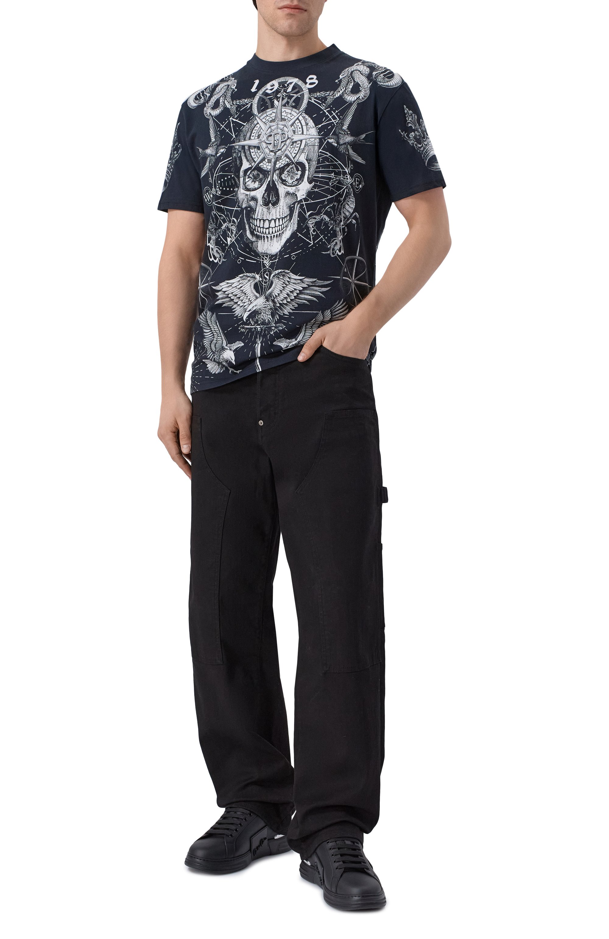 Хлопковая футболка PHILIPP PLEIN, арт. SAFC MTK8850 PJY002N, фото 2