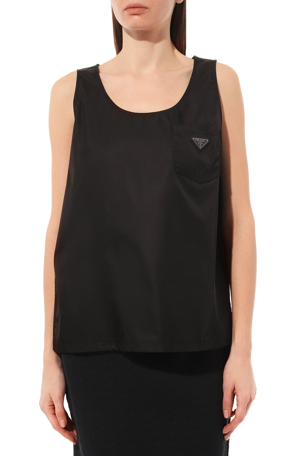 Хлопковый топ PRADA, арт. 139683-1YOA-F0002-202, фото 3
