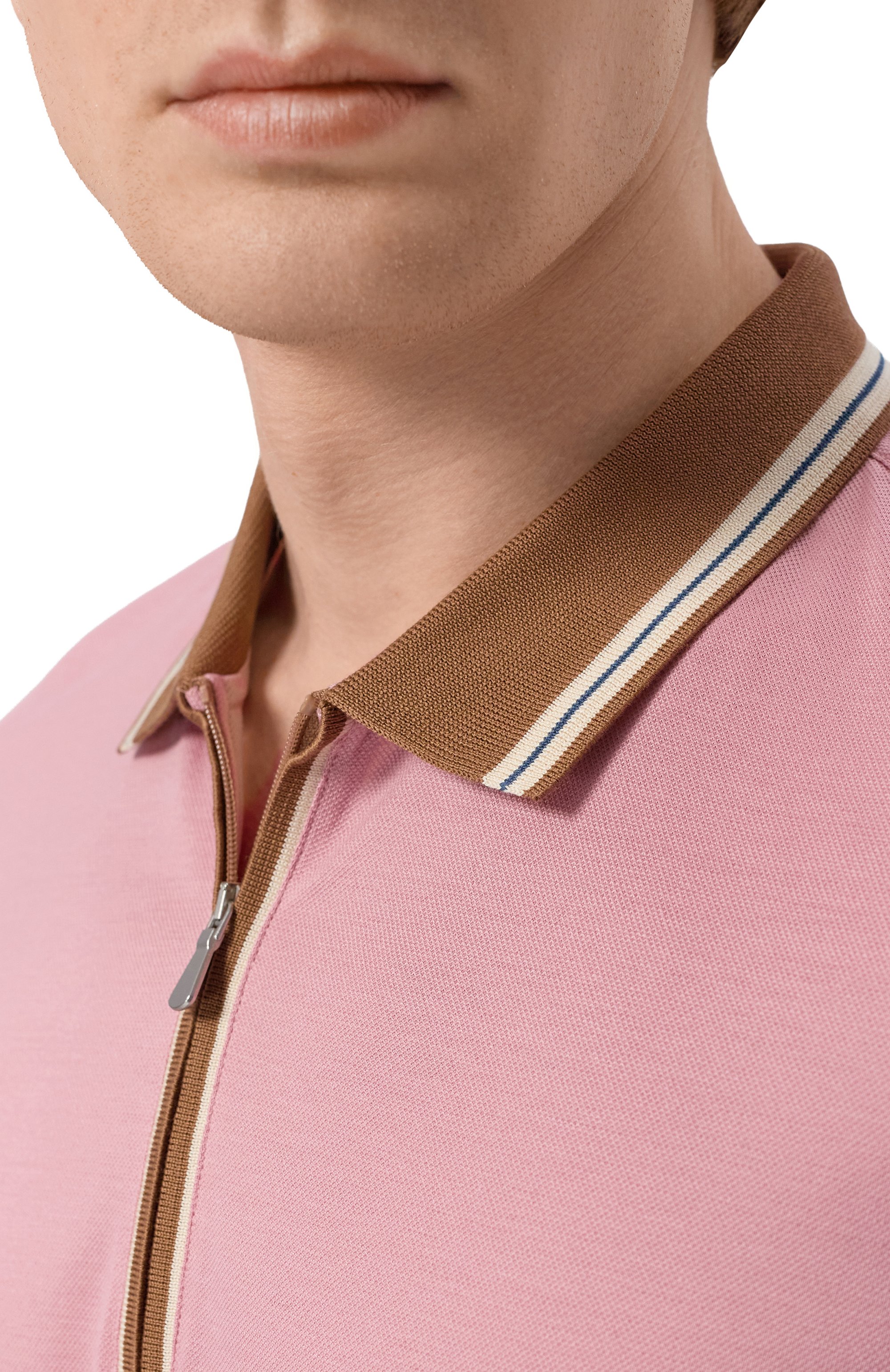 Хлопковое поло GRAN SASSO розового цвета по цене 26050 руб., арт. 60147/74219, фото 5 Хлопковое поло GRAN SASSO, арт. 60147/74219, фото 5