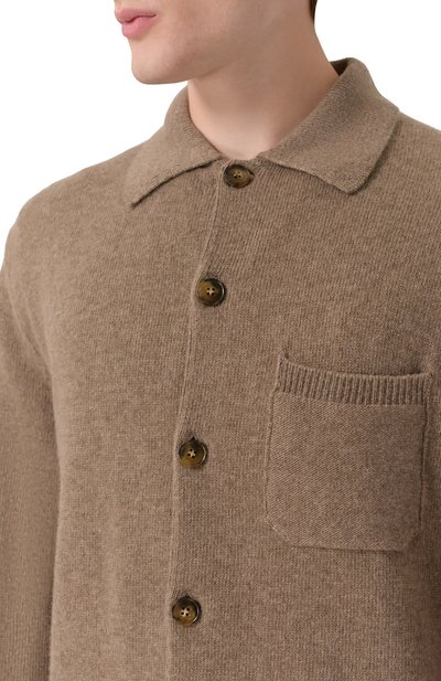 Кардиган из шерсти и кашемира CANALI бежевого цвета по цене 122500 руб., арт. C1142/MK02164, фото 5 Кардиган из шерсти и кашемира CANALI, арт. C1142/MK02164, фото 5