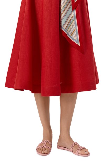 Женские шлепанцы infinity chain AQUAZZURA, арт. ICJFLAS0-JLY-MDP