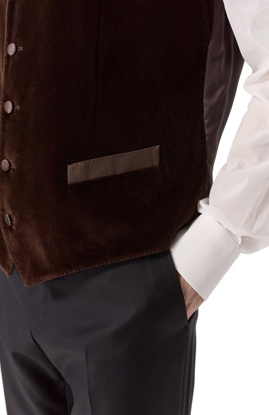 Бархатный жилет Dolce & Gabbana G702UT/FUVG7 Коричневый  G702UT/FUVG7 Фото 5