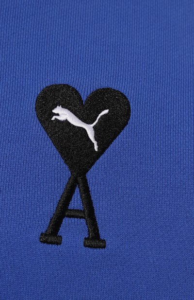 Хлопковое худи puma x ami PUMA синего цвета по цене 17990 руб., арт. 53406993, фото 5 Хлопковое худи puma x ami PUMA, арт. 53406993, фото 5