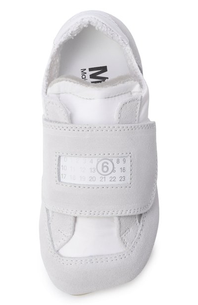 Комбинированные кеды MM6 светло-серого цвета по цене 29050 руб., арт. 82408/VAR1_001, фото 4 Комбинированные кеды MM6, арт. 82408/VAR1_001, фото 4