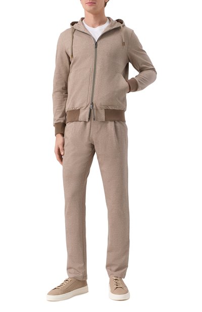 Хлопковая толстовка CAPOBIANCO темно-бежевого цвета по цене 82800 руб., арт. 18M402.FE00., фото 2 Хлопковая толстовка CAPOBIANCO, арт. 18M402.FE00., фото 2