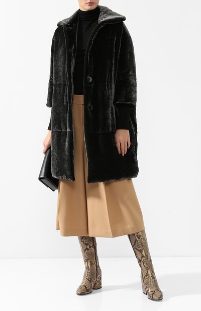 Бархатный пуховик с отложным воротником MONTECORE, арт. 2526C460/182801, фото 2