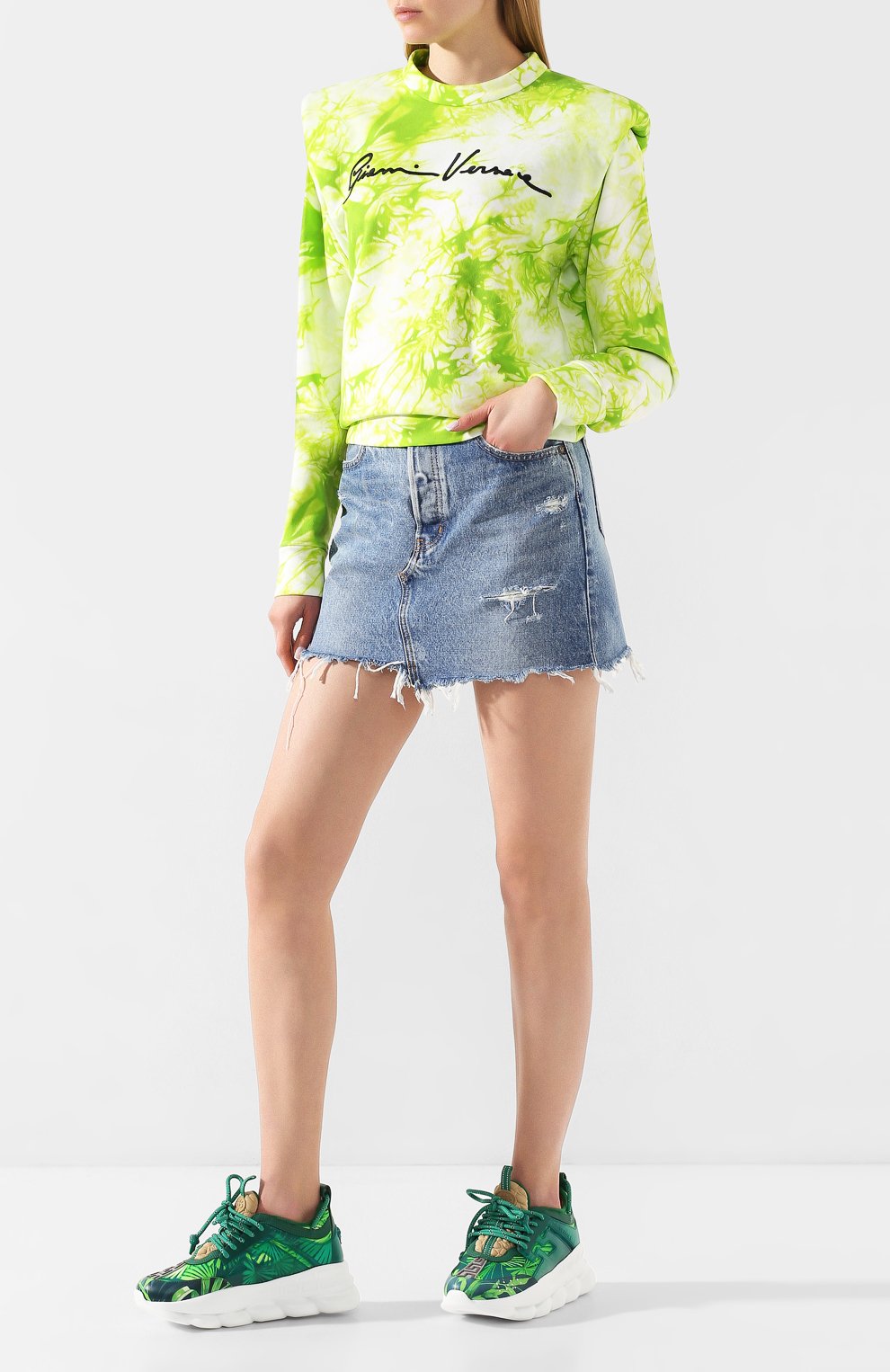 Текстильные кроссовки chain reaction VERSACE, арт. DSR705G/D71V, фото 2