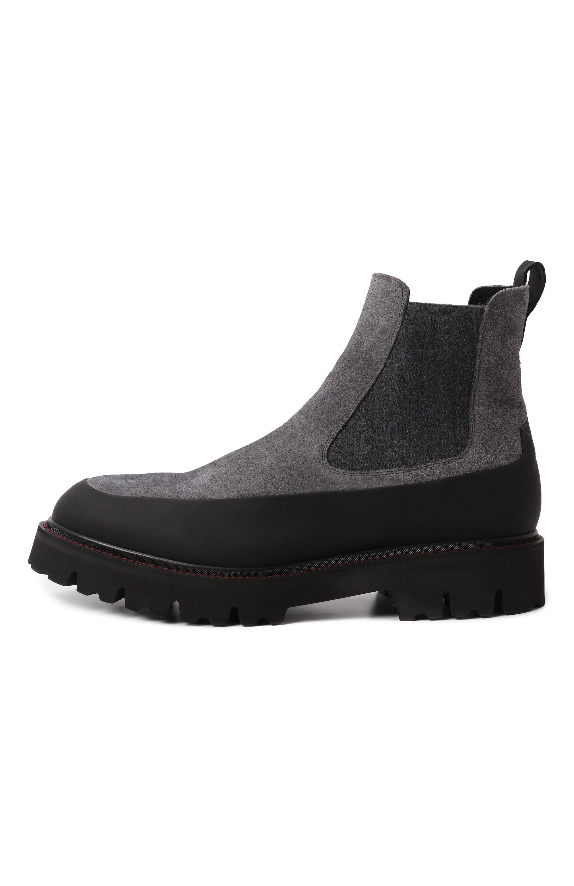 Замшевые челси KITON серого цвета по цене 145000 руб., арт. USSA195N0112503, фото 4 Замшевые челси KITON, арт. USSA195N0112503, фото 4