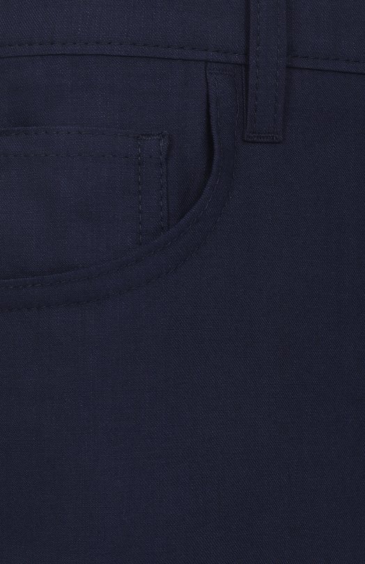 Брюки изо льна и шерсти Canali U7052/AE02571 Синий  U7052/AE02571 Фото 6