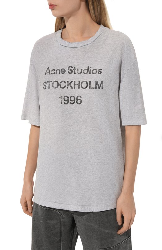 фото Хлопковая футболка acne studios