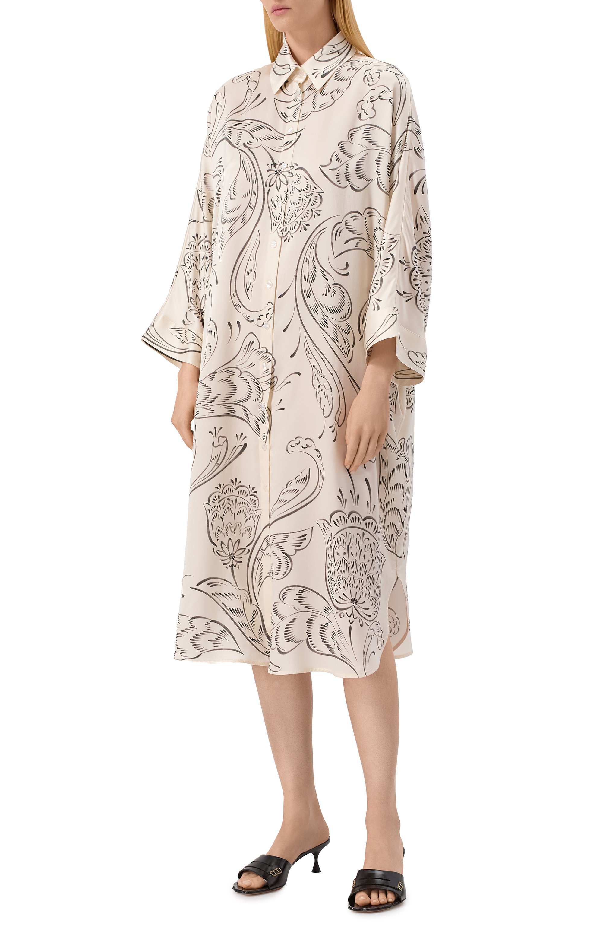 Шелковое платье ХОХЛОМА Х АЛЕНА АХМАДУЛЛИНА, арт. WTD2112, фото 3