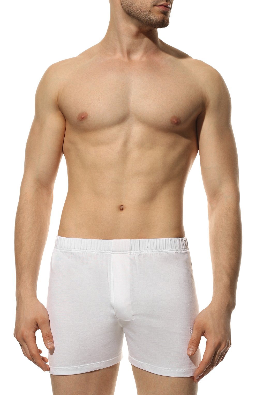 Хлопковые боксеры STEFANO RICCI белого цвета по цене 38150 руб., арт. BXM21/SIC0TT, фото 2 Хлопковые боксеры STEFANO RICCI, арт. BXM21/SIC0TT, фото 2