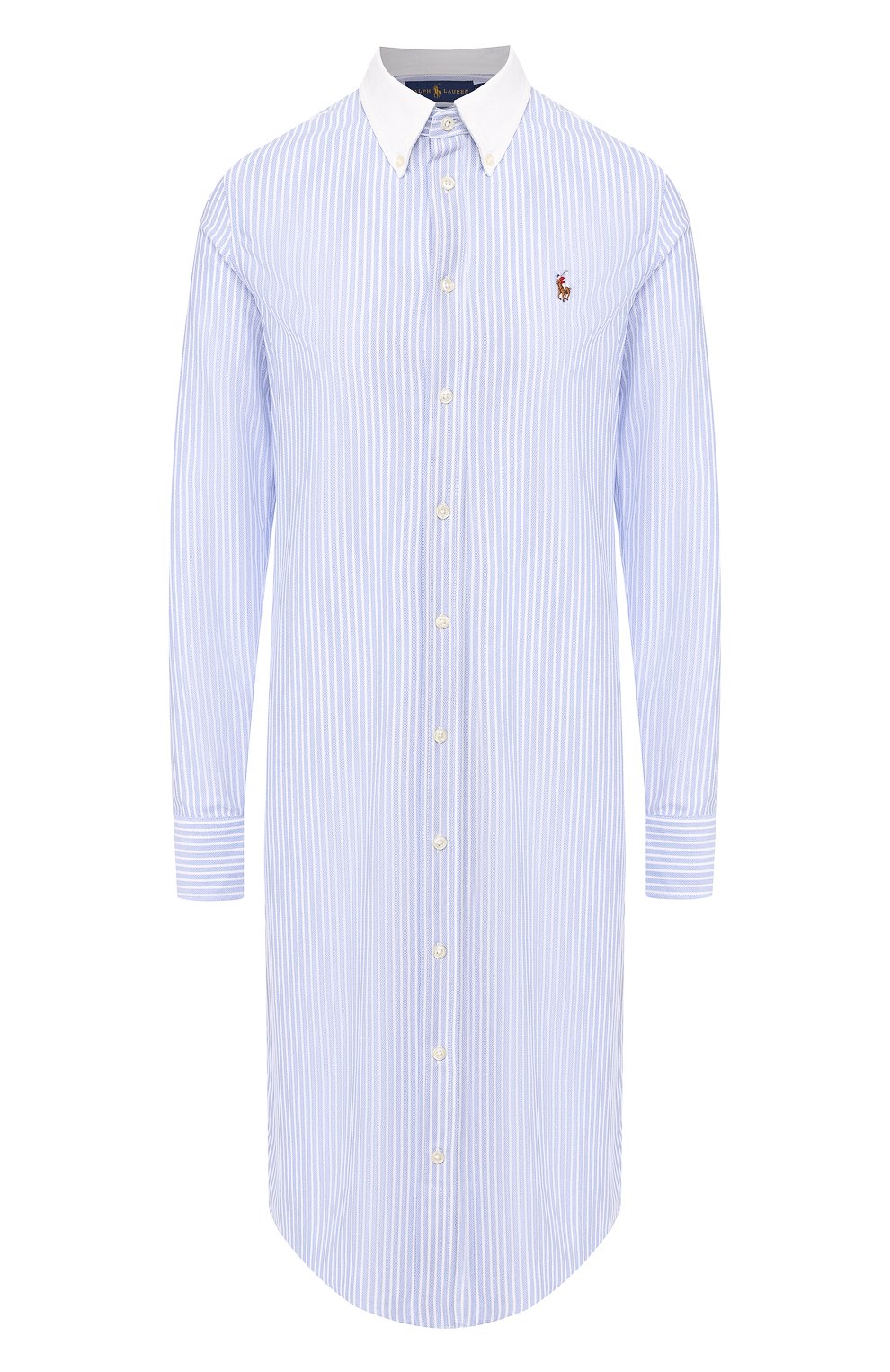 Хлопковое платье POLO RALPH LAUREN голубого цвета по цене 12200 руб., арт. 211754553, фото 1 Хлопковое платье POLO RALPH LAUREN, арт. 211754553, фото 1